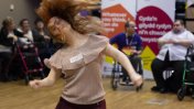 Female dancer at Carmarthen heat of Strictly Cymru